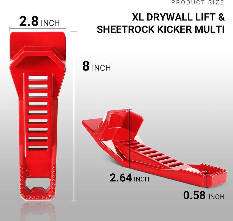 Calvana (3-Pack) XL Drywall Lifter, Drywall Rasp, Drywall Jack, Taller and Wider Toe Insert Design, Sheetrock Fitting Multi-Tool, Ideal for Wall Panels and Door Installation - Image 2